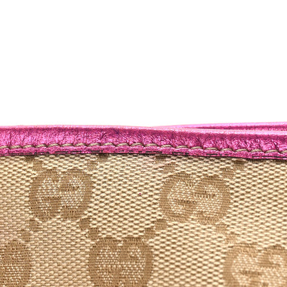 Gucci Metallic Calfskin Monogram Jolicoeur Charms Messenger Dark Pink 10 of 12