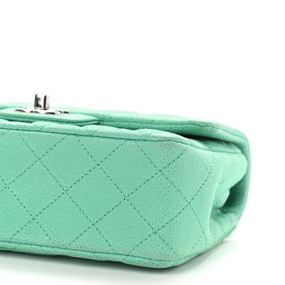 Chanel Iridescent Caviar Quilted Mini Rectangular Flap Green 9 of 10