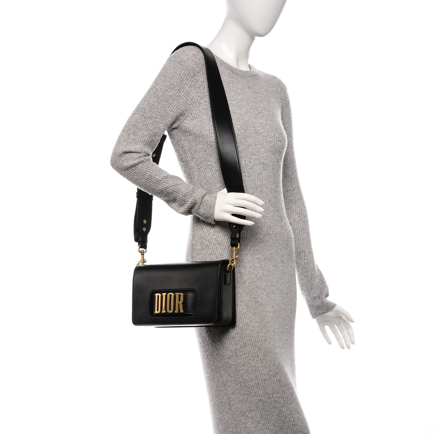 Christian Dior Smooth Calfskin Dio(r)evolution Flap Bag Black 2 of 6