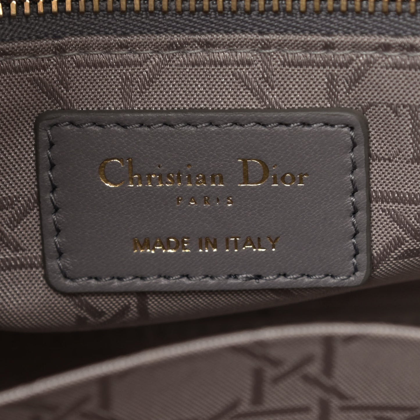 Lambskin Cannage Small Lady Dior Grey