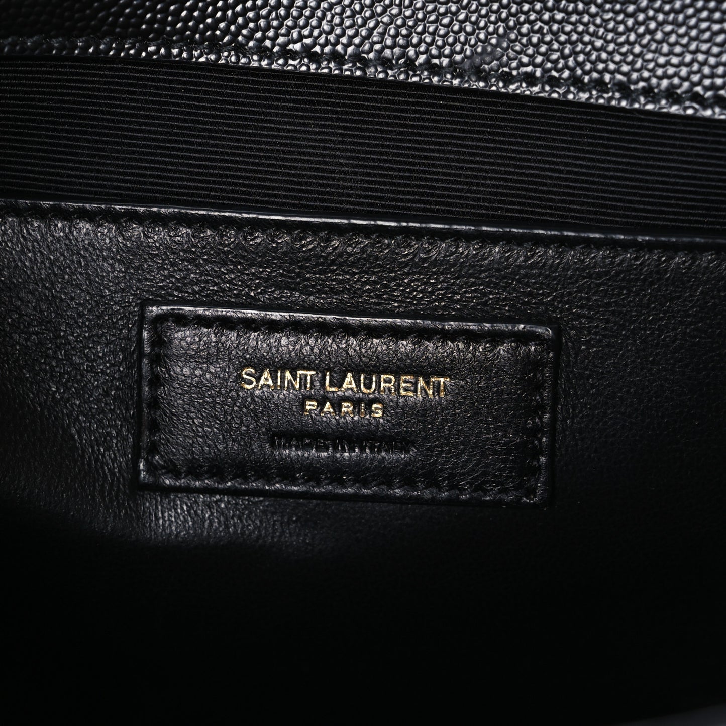 Grain De Poudre Textured Mixed Matelasse Triquilt Medium Monogram Satchel Black
