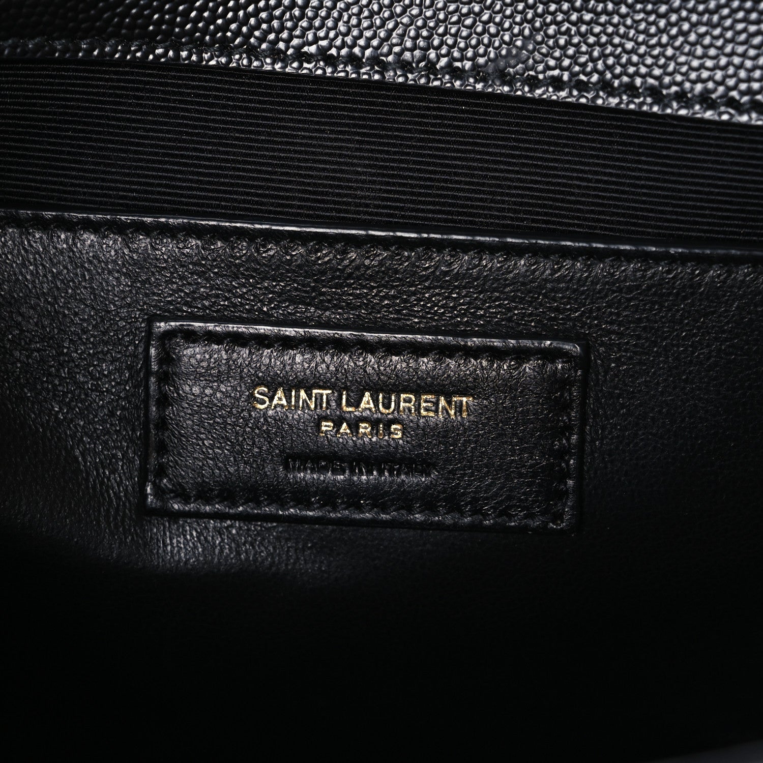 Saint Laurent Grain De Poudre Textured Mixed Matelasse Triquilt Medium Monogram Satchel Black 7 of 11