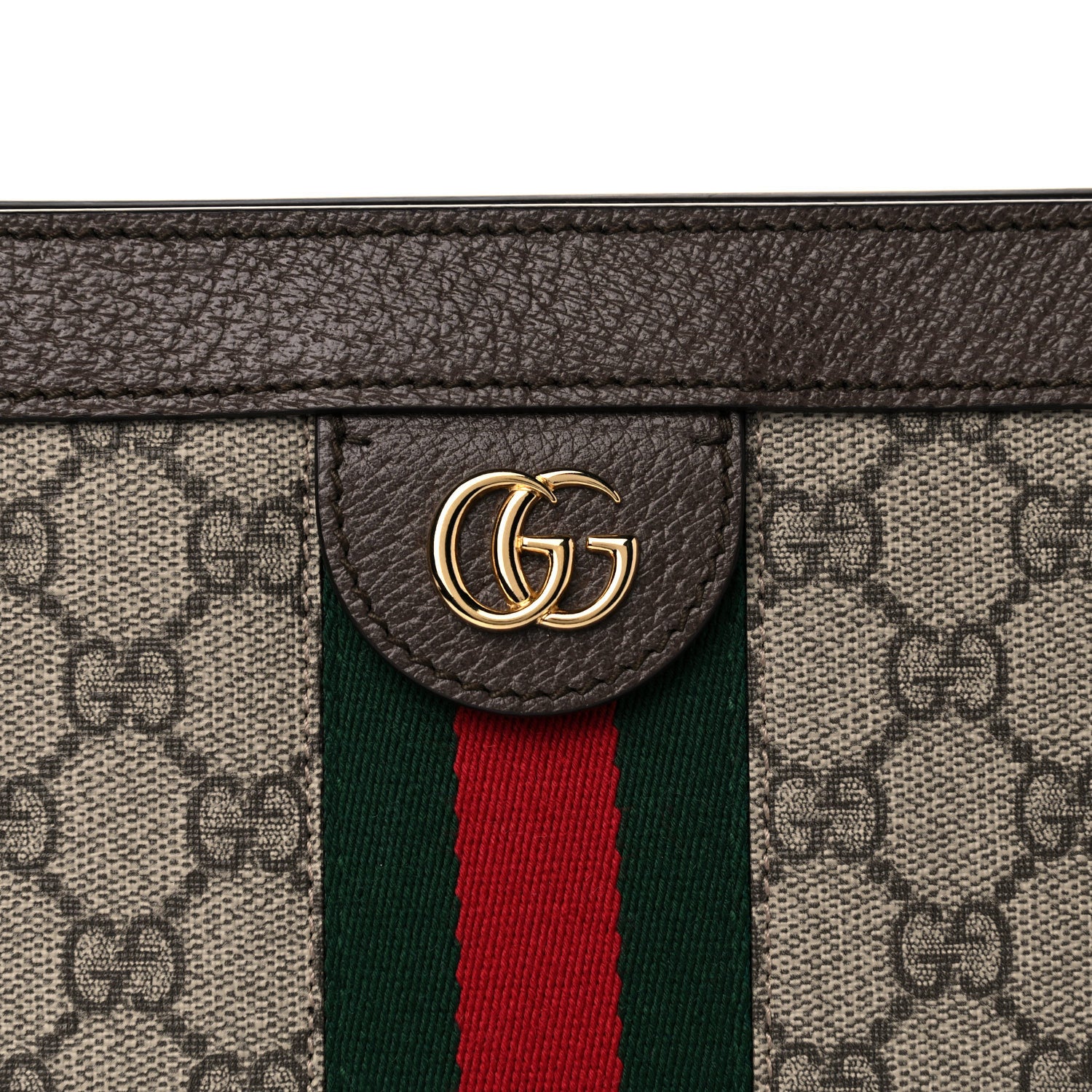 Gucci GG Supreme Monogram Web Small Ophidia Chain Shoulder Bag Brown 9 of 11