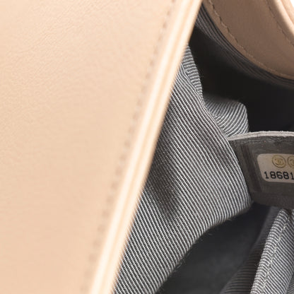 Chanel Calfskin Quilted Double Stitch Medium Boy Flap Beige 7 of 11