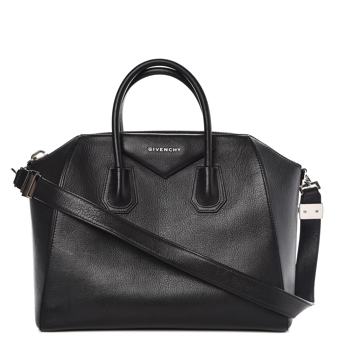 Sugar Goatskin Medium Antigona Black
