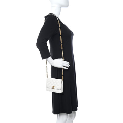 Chanel Caviar Quilted Mini Bracelet On Chain Wallet On Chain WOC White 2 of 11