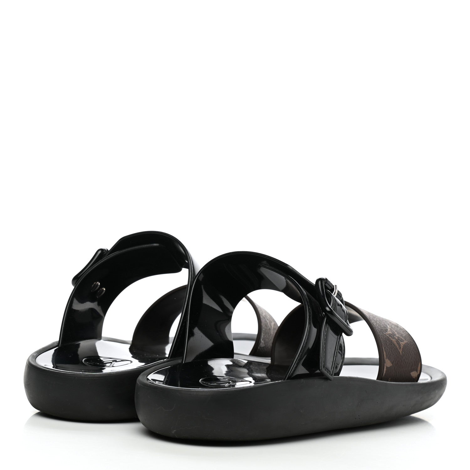 Louis Vuitton Monogram Sunbath Flat Mule Sandals 39 Black 4 of 7