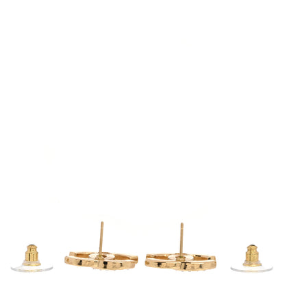 Chanel Crystal CC Logo Earrings Gold 3 of 4