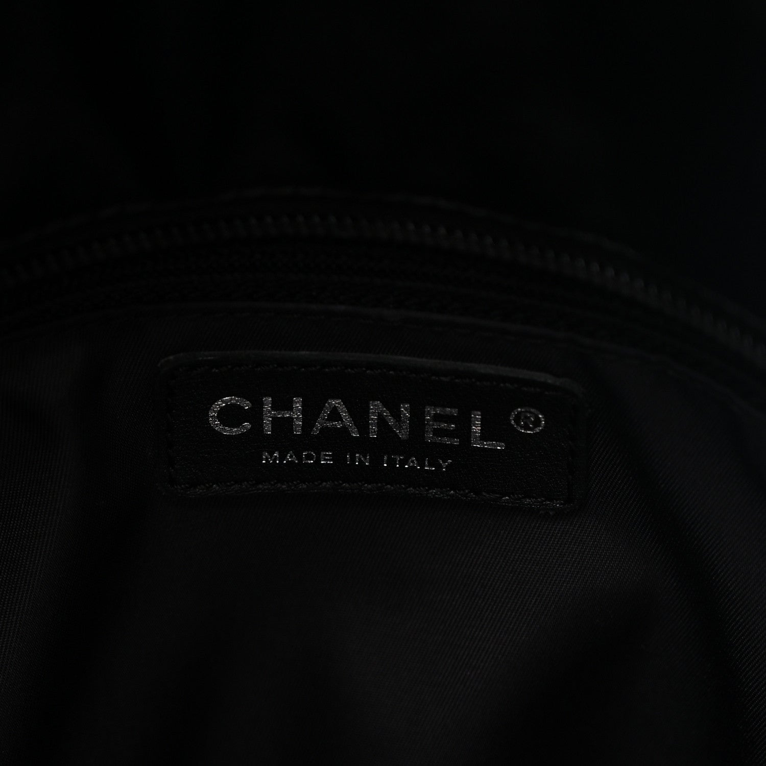 Chanel Coated Canvas Stitched XL Paris Biarritz Tote Black 9 of 14