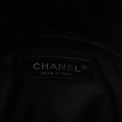 Chanel Coated Canvas Stitched XL Paris Biarritz Tote Black 9 of 14