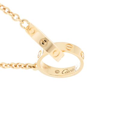 Cartier 18K Yellow Gold Interlocking LOVE Necklace 8 of 9