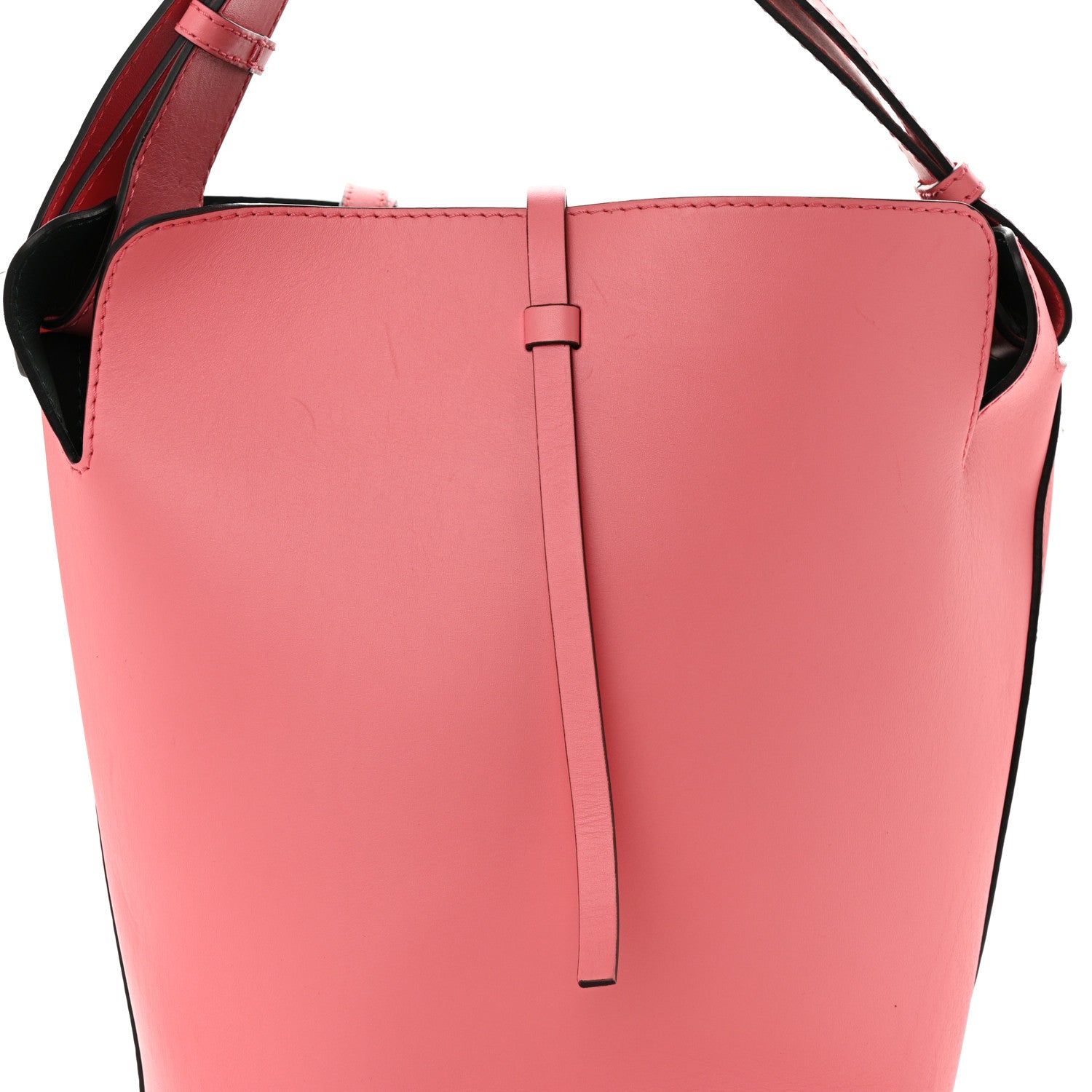 Burberry Supple Calfskin Medium Bucket Coral Pink 12 of 17