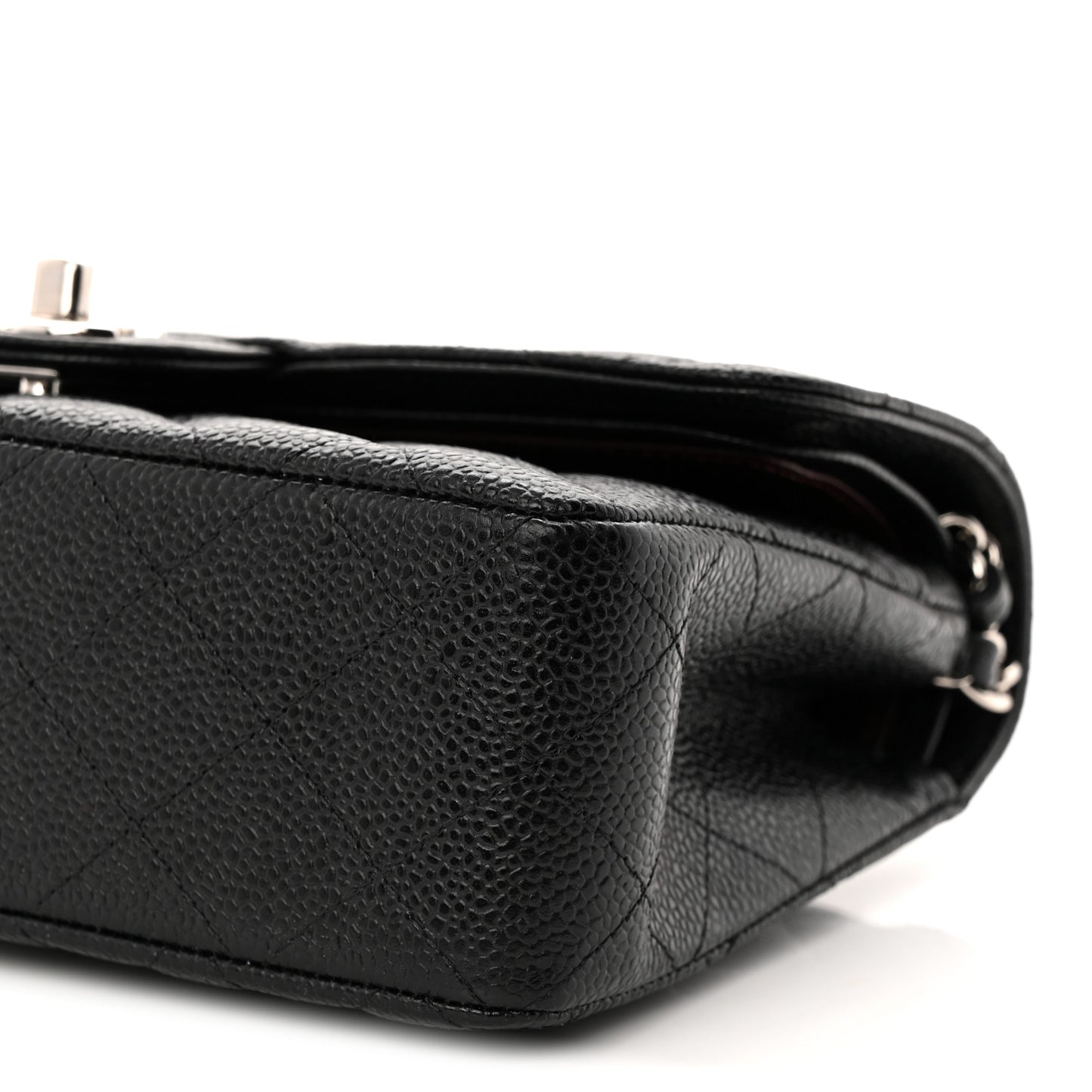 Caviar Quilted Small Double Flap Black