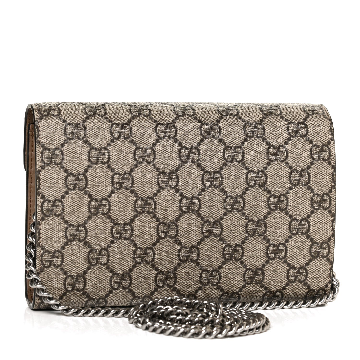 Gucci GG Supreme Monogram Mini Dionysus Chain Wallet Beige Taupe 3 of 11