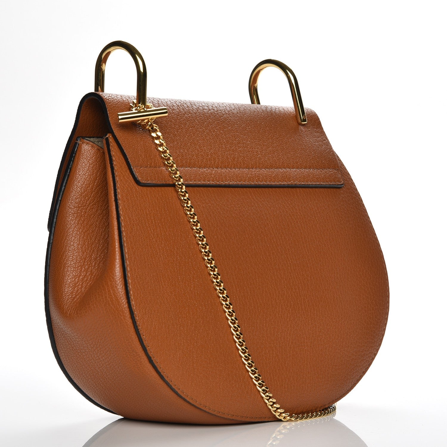 Chloe Grained Lambskin Drew Shoulder Bag Caramel 3 of 7