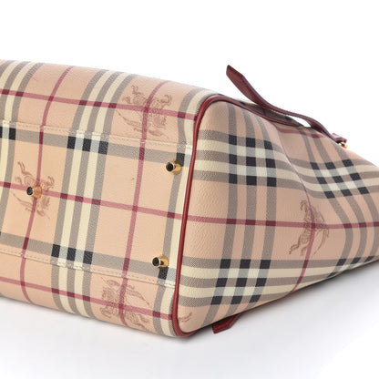 Burberry Haymarket Check Small Canterbury Tote Coral Red 6 of 12