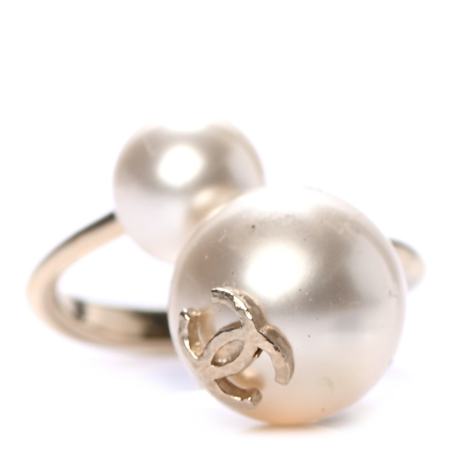 Pearl CC Ring 3 Gold Pearly White