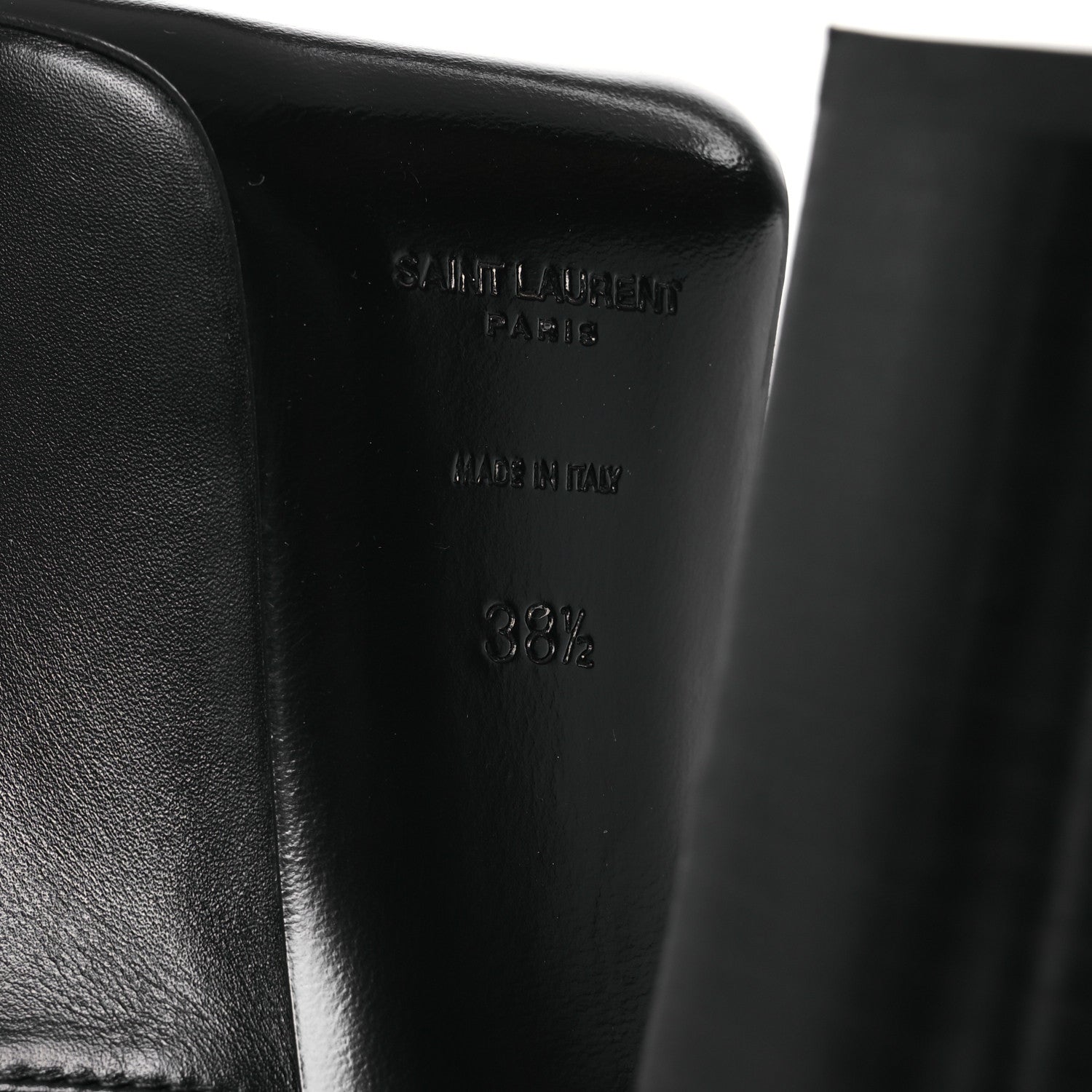 Saint Laurent Calfskin Mina Boots 95 38.5 Black 7 of 10