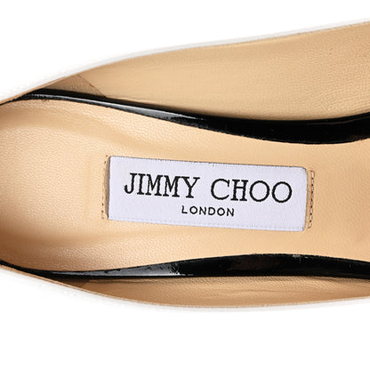 Jimmy Choo Nappa Patent Asymmetric Love 85 Pumps 40 Black White 7 of 8