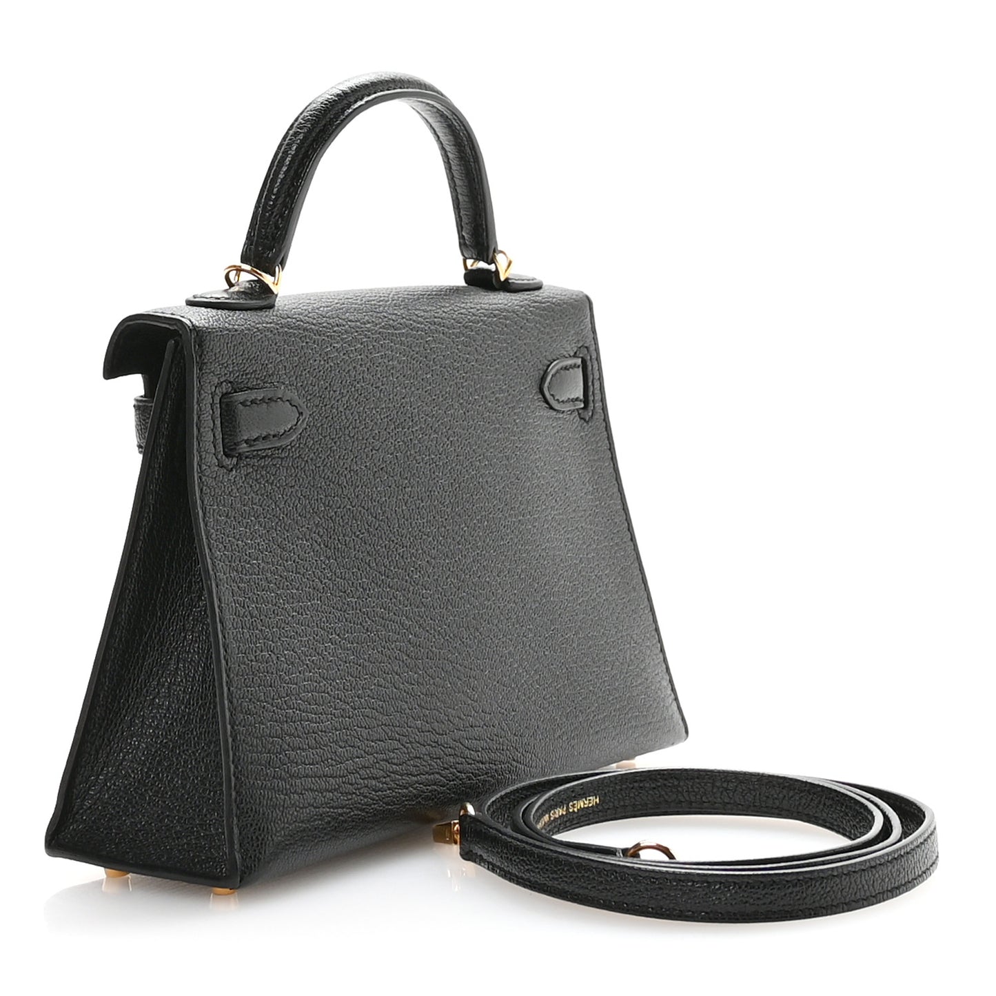 Chevre Mysore Horseshoe Mini Kelly Sellier 20 Black