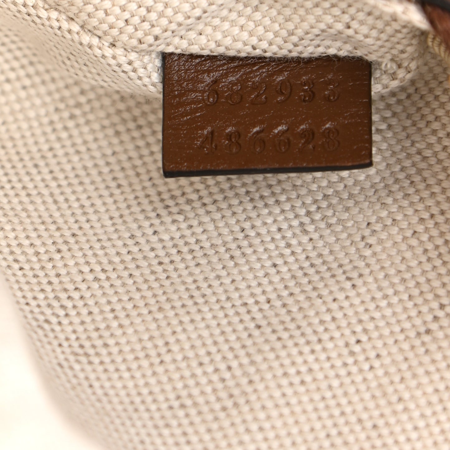 GG Supreme Monogram Textured Calfskin Retro Interlocking G Belt Bag Beige Ebony Brown Sugar
