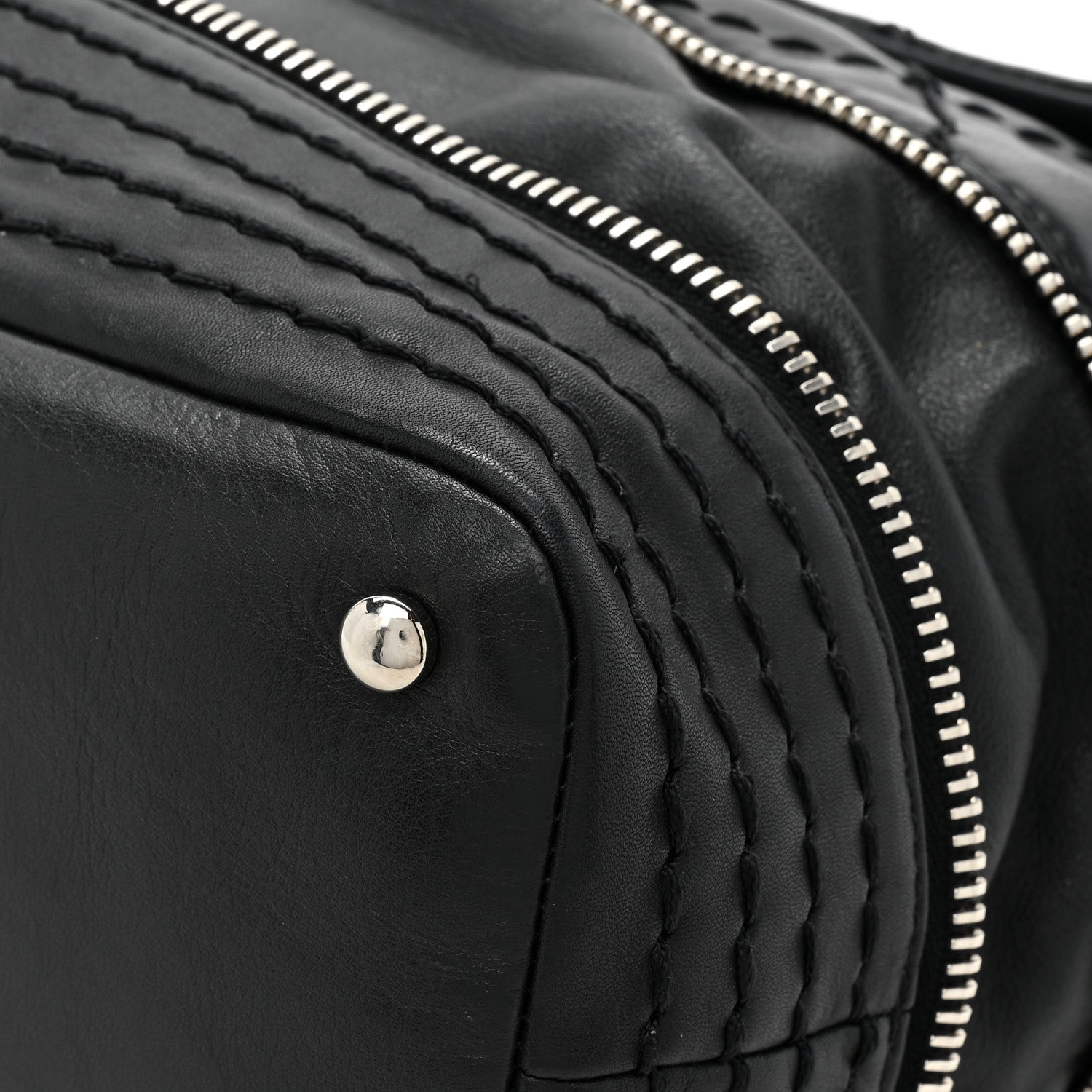 Chanel Calfskin Stitched Large Expandable Flap Bag Black 13 of 15