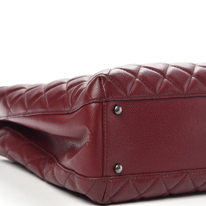 Chanel Caviar Quilted City Shopping Tote Red 8 of 12