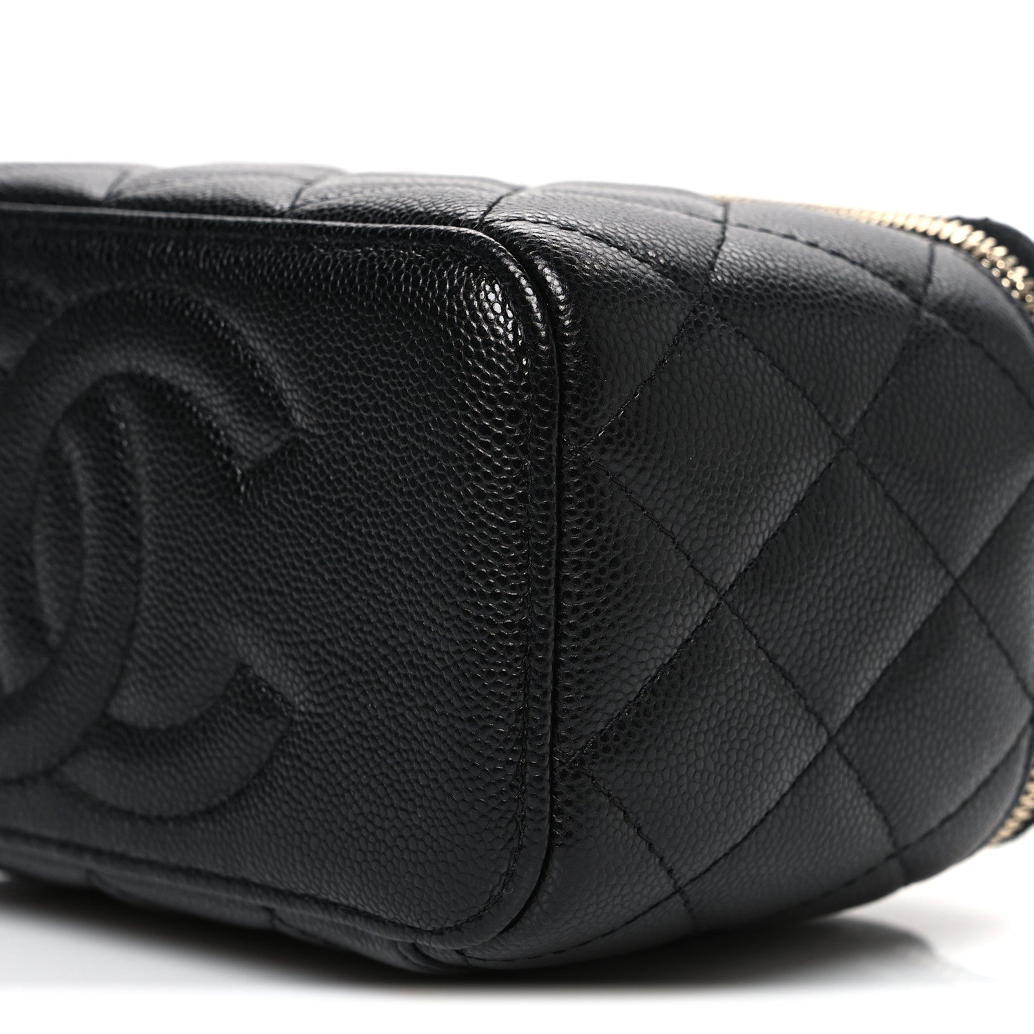 Chanel Caviar Quilted Small Vanity Case With Chain Black 10 of 10
