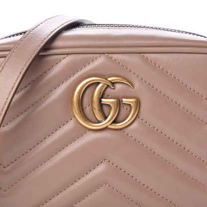 Gucci Calfskin Matelasse Mini GG Marmont Chain Shoulder Bag Nude 8 of 10