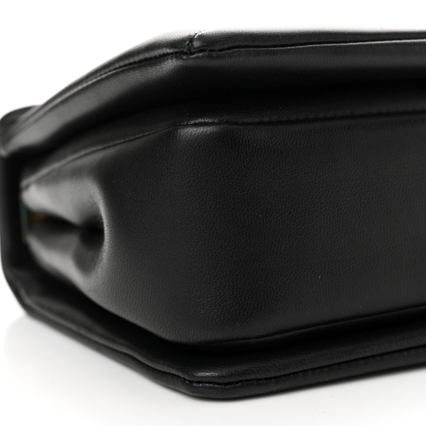 Nappa One Stud Chain Clutch Black