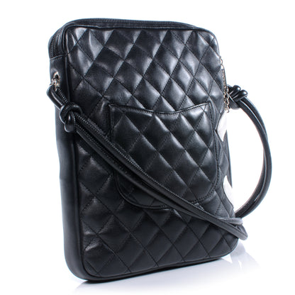 Chanel Calfskin Cambon Medium Messenger Black White 3 of 9