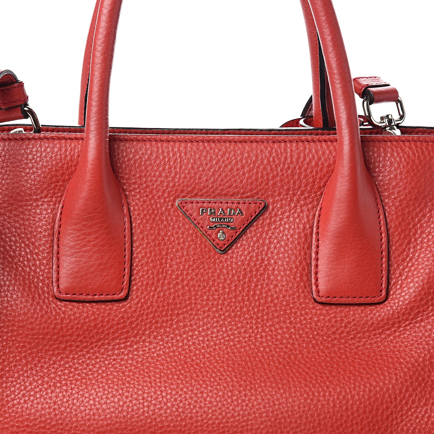 Vitello Daino Shopping Tote Rosso