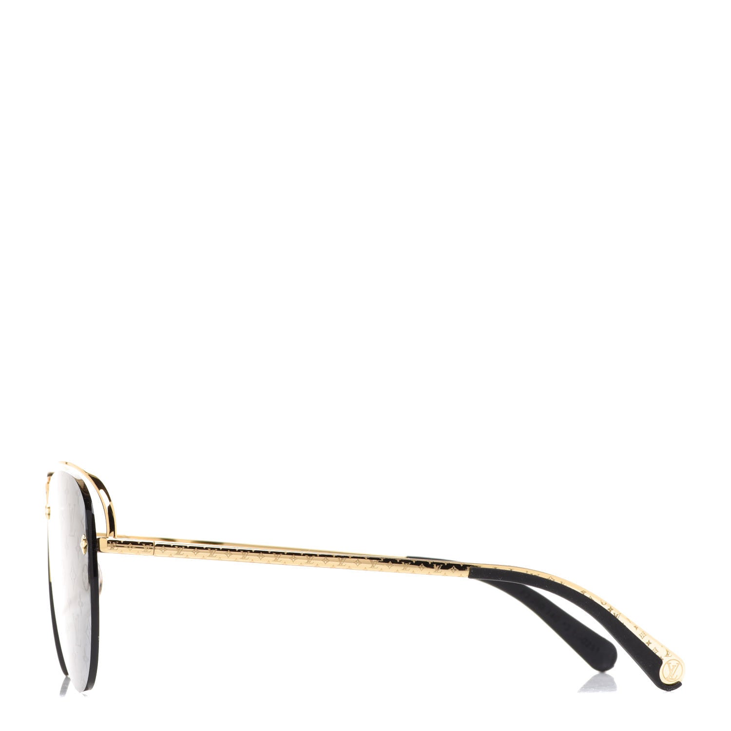 Louis Vuitton Metal Monogram Grease Sunglasses Z1172W Gold 3 of 8