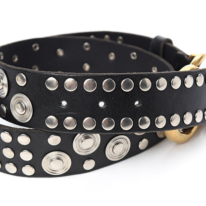 Gucci Calfskin Studded Double G 40mm Belt 90 36 Black 3 of 5