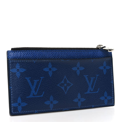 Louis Vuitton Monogram Taiga Coin Card Holder Cobalt 3 of 6
