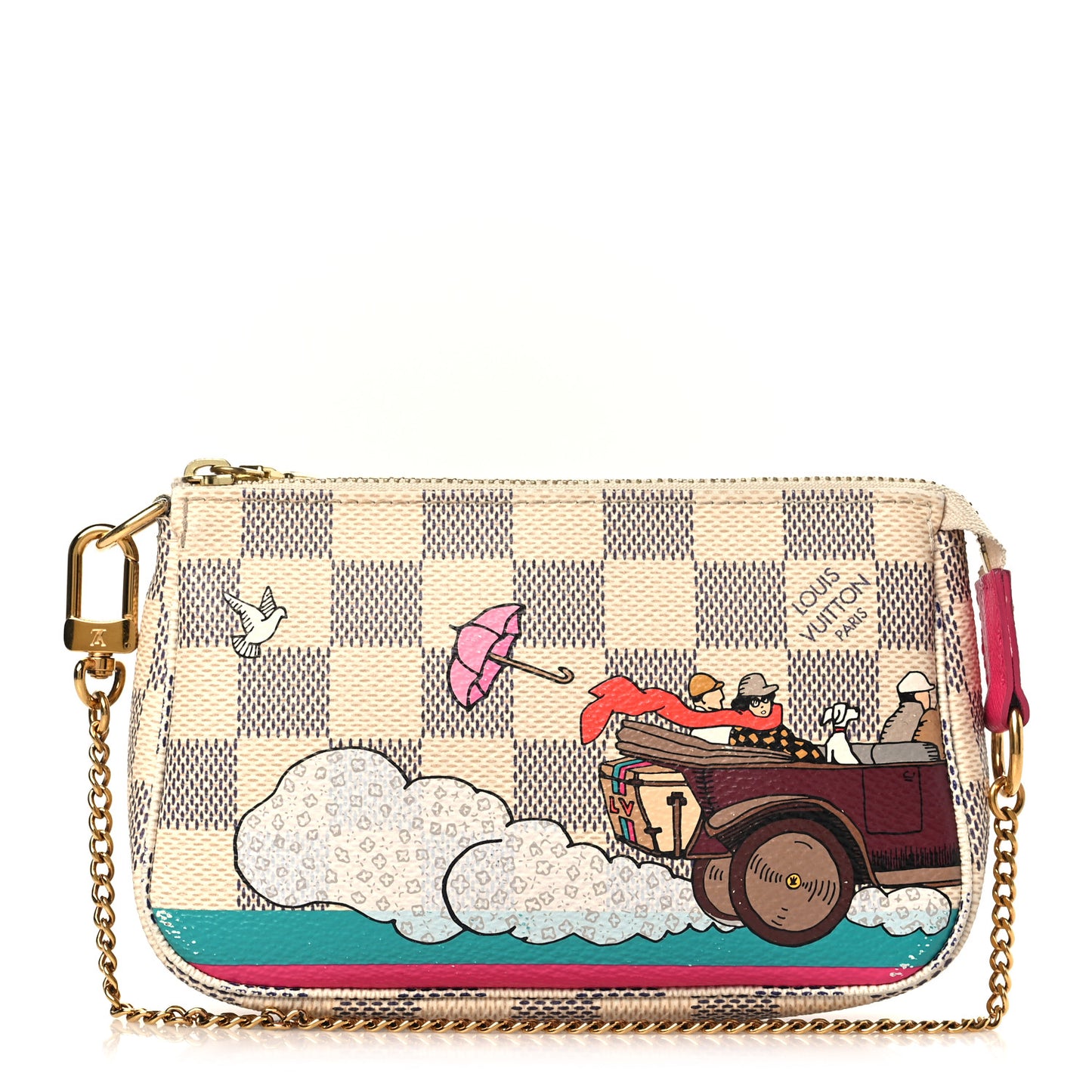 Damier Azur 2015 Christmas Animation Mini Pochette Accessories