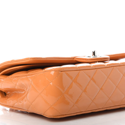 Chanel Patent Quilted Medium Double Flap Orange 6 of 10