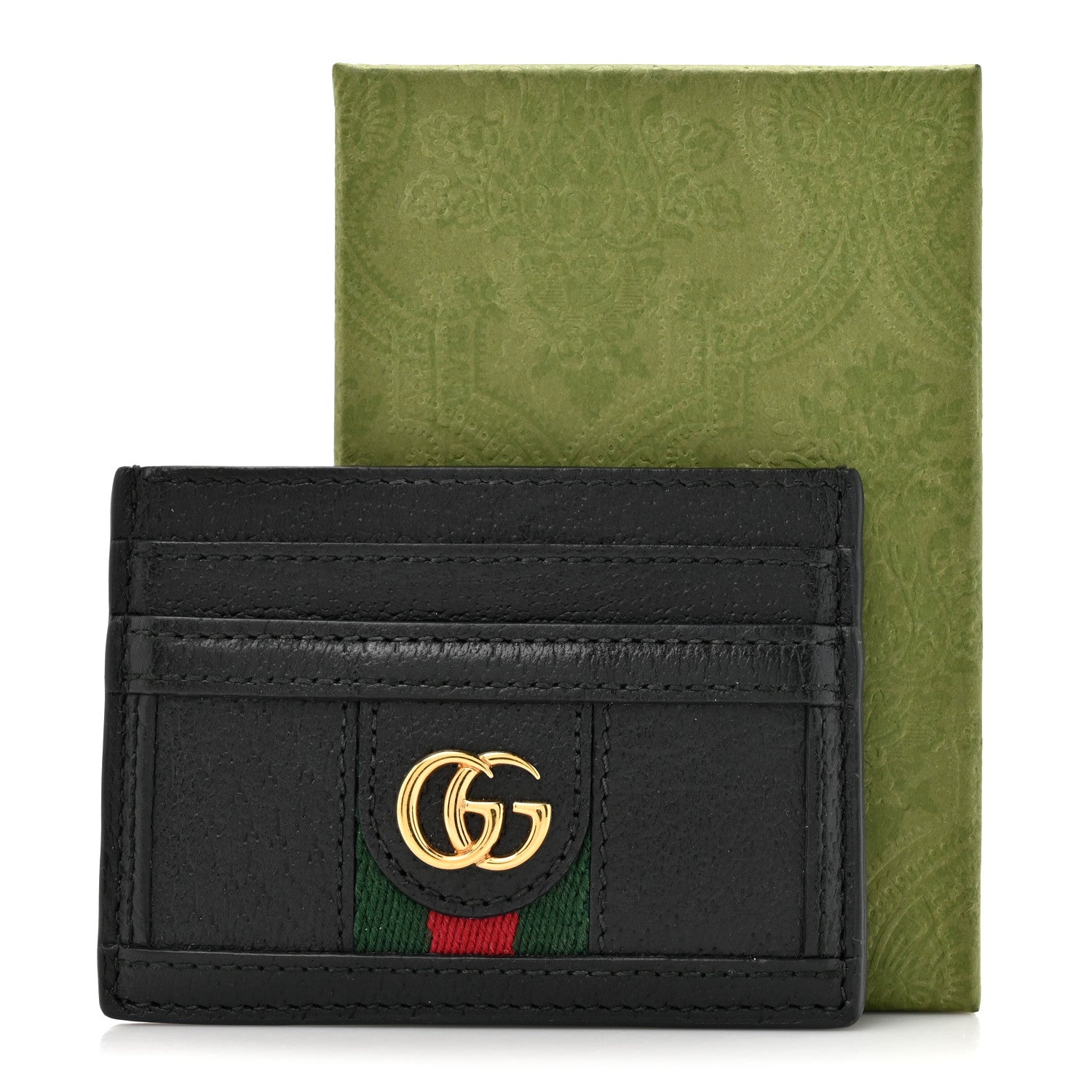 Gucci Calfskin Web GG Ophidia Card Holder Black 7 of 7