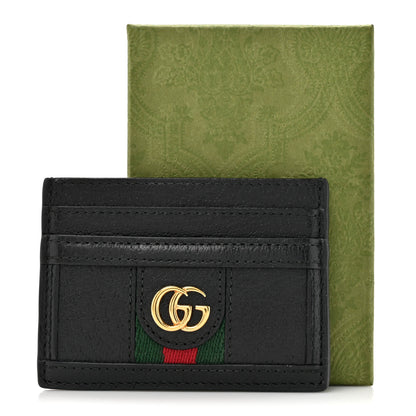 Gucci Calfskin Web GG Ophidia Card Holder Black 7 of 7