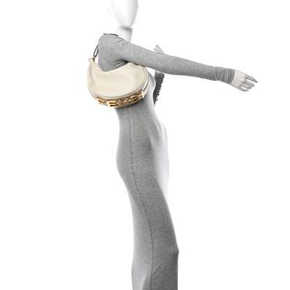 Fendi Vitello Grace Matte Small Fendigraphy Hobo Bag White Ice 2 of 10