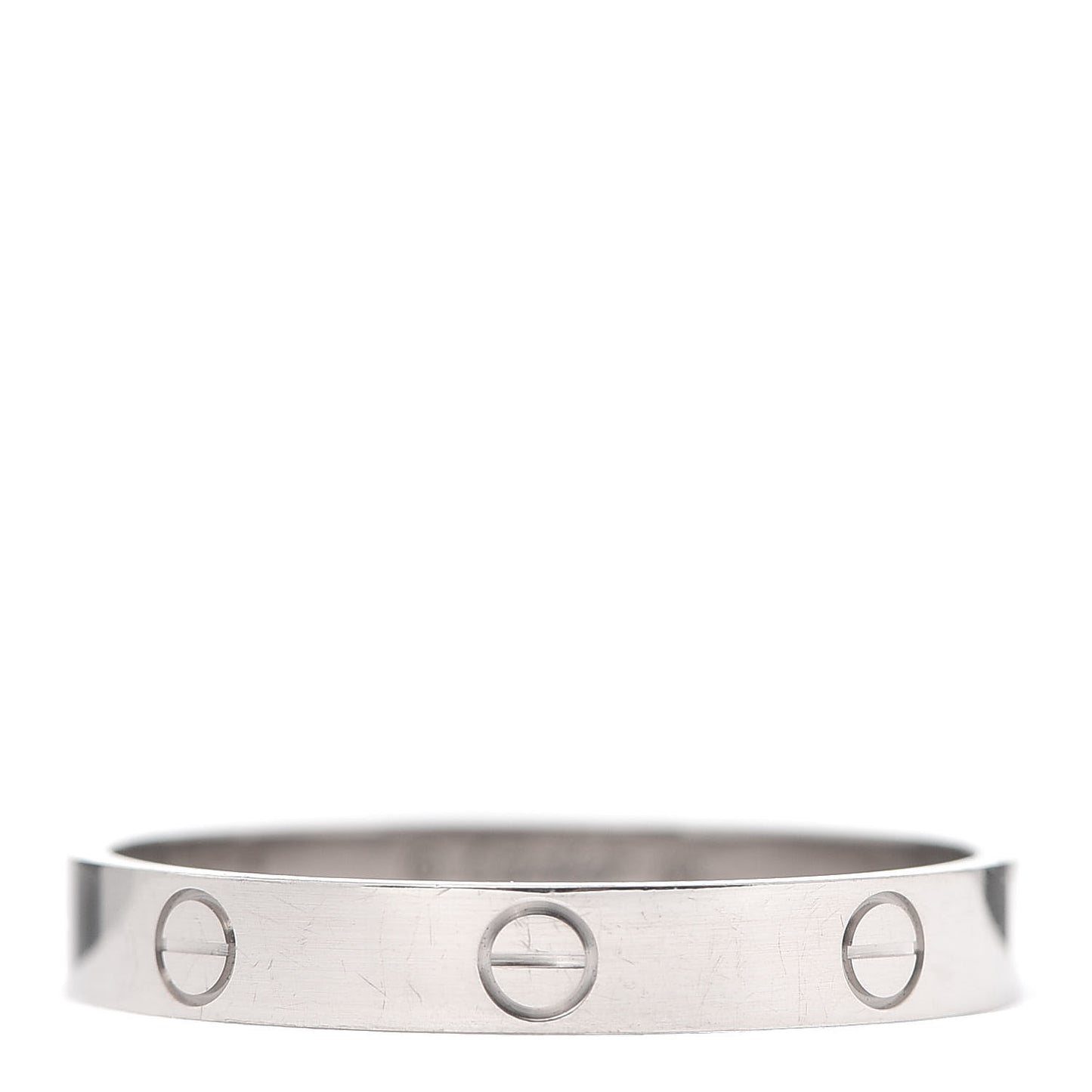 18K White Gold 3.5mm LOVE Wedding Band Ring 68 12.25