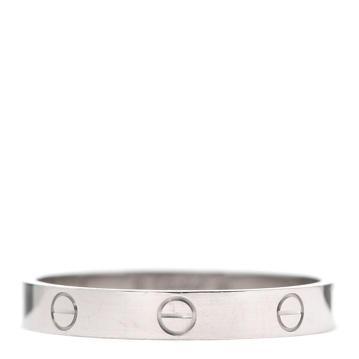 Cartier 18K White Gold 3.5mm LOVE Wedding Band Ring 68 12.25 1 of 6