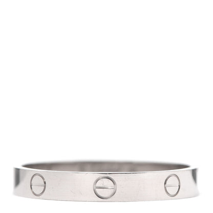 Cartier 18K White Gold 3.5mm LOVE Wedding Band Ring 68 12.25 1 of 6
