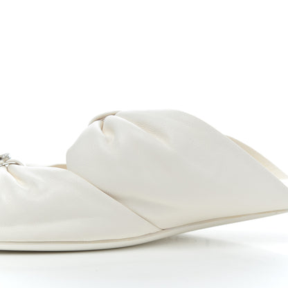Chanel Lambskin Pearl Bow CC Flat Sandals 39.5 White 11 of 15