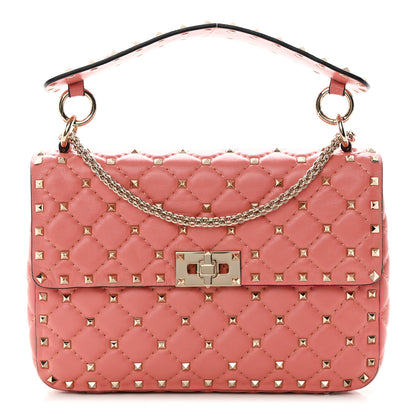 Valentino Garavani Nappa Medium Rockstud Spike Shoulder Bag Paradise Rose 1 of 11