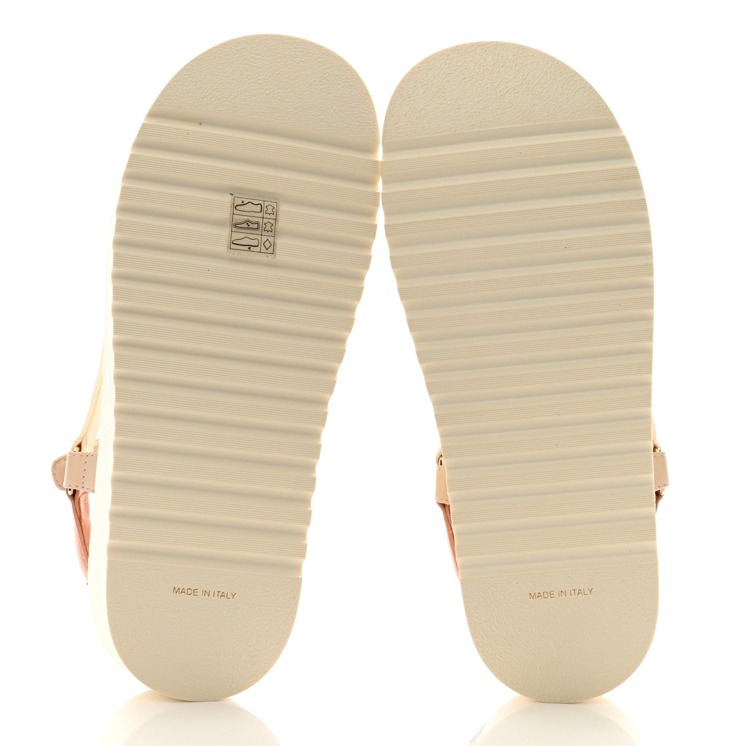 Chanel Lambskin Logo Platform Sandals 38.5 Beige Ivory White 6 of 10