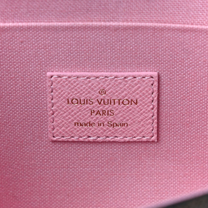 Louis Vuitton Damier Ebene Studded Pochette Felicie Chain Wallet 8 of 10