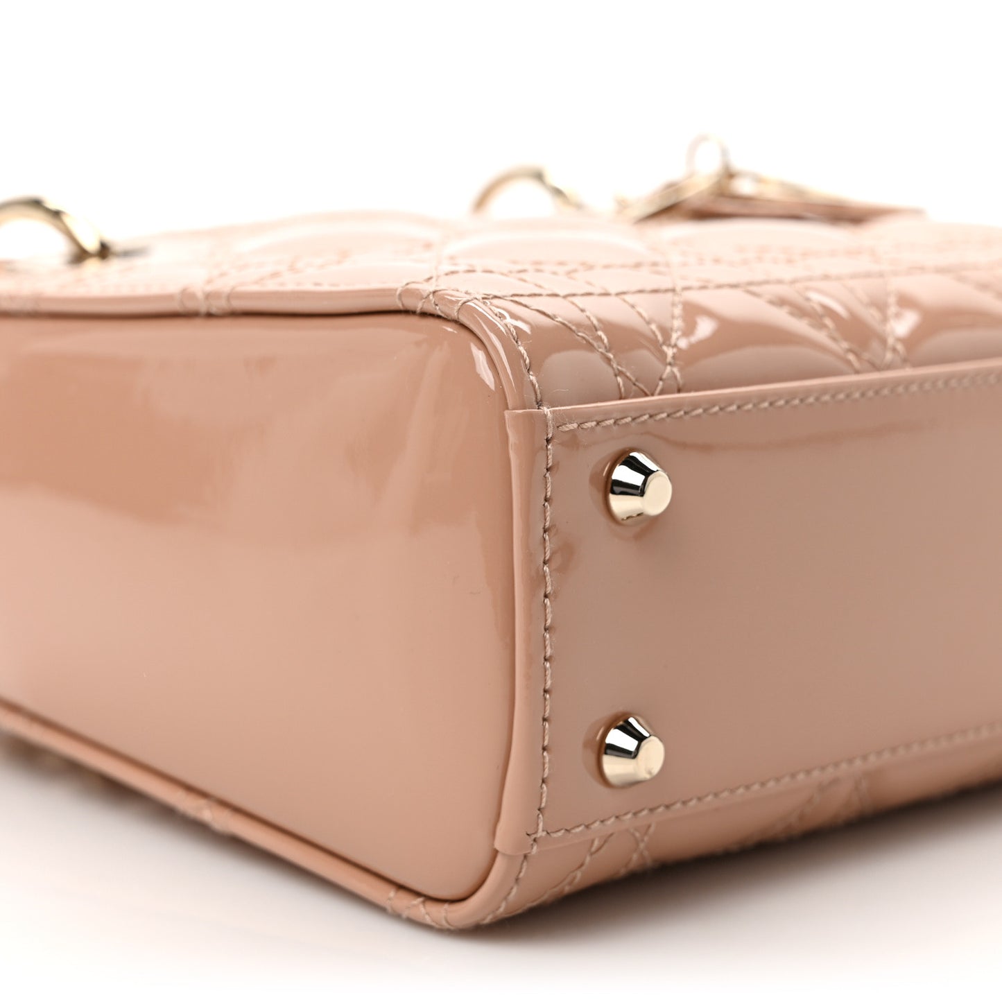Patent Cannage Mini Lady Dior Light Pink