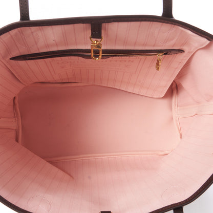 Louis Vuitton Damier Ebene Neo Neverfull MM Rose Ballerine 7 of 9
