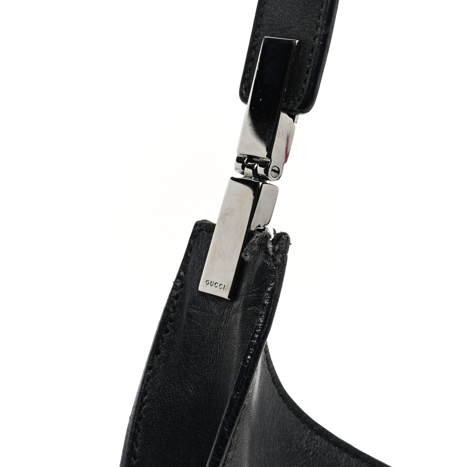 Gucci Calfskin Logo Hobo Bag Black 13 of 13